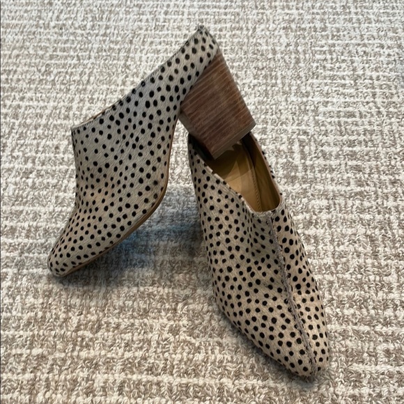 Diba authentic cow fur booties Polka Dot Women's Mules Sz 9 - Picture 6 of 6